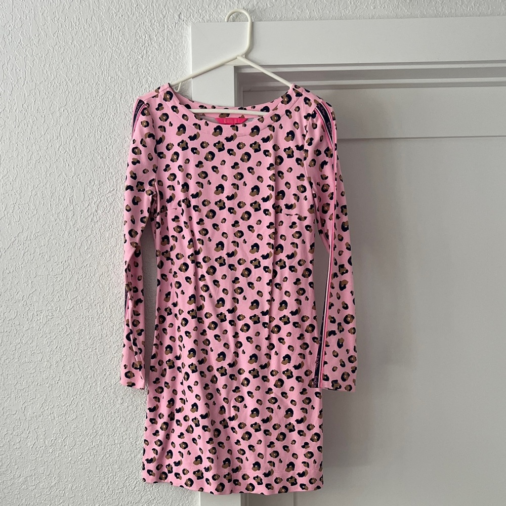 NWOT Lilly Pulitzer Pink and Brown Cheetah Dress- Size Small